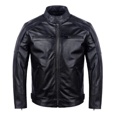 Vintage Classic Natural cow leather Jackets,Men's genuine Leather biker jacket.motor Rider leather coat.Thick