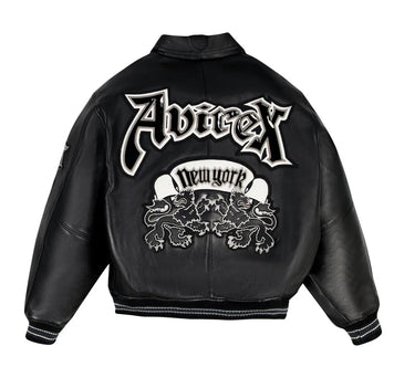 two-tone goth leather jacket New Arrival Men's Color-Block European with Embroidery Casual Genuine Leather Jacket top
