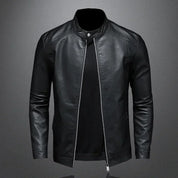 Mens Moto Biker Leather Coat Slim Motorcycle Causal Men Leather Jacket Stand Collar Spring Autumn Pu Leather Jacket Fashion Coat