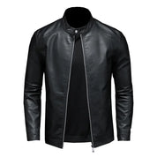 Mens Moto Biker Leather Coat Slim Motorcycle Causal Men Leather Jacket Stand Collar Spring Autumn Pu Leather Jacket Fashion Coat