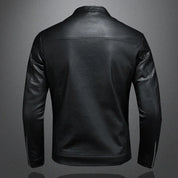 Mens Moto Biker Leather Coat Slim Motorcycle Causal Men Leather Jacket Stand Collar Spring Autumn Pu Leather Jacket Fashion Coat