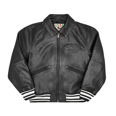 High Quality PU Leather Loose Jacket Fashion 3D Embroidery Warm Winter Motorcycle Jacket