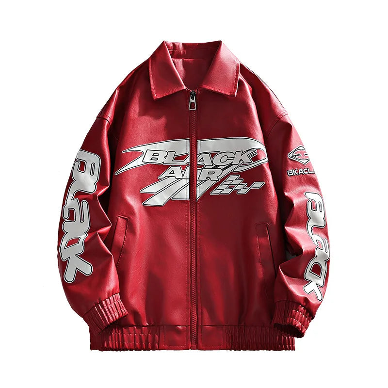 Summer Men's Leather Jacket Coat New Trend Brand Motorcycle Suit High-Quality PU Coat Asian Sizes