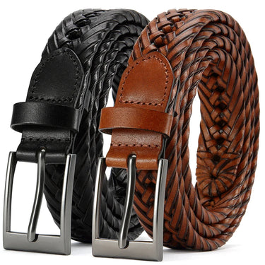 Men Belts High Quality Genuine Leather LONG Large Pin Buckle Metal Automatic Buckle High Quality Casual for Jeans Women Strap