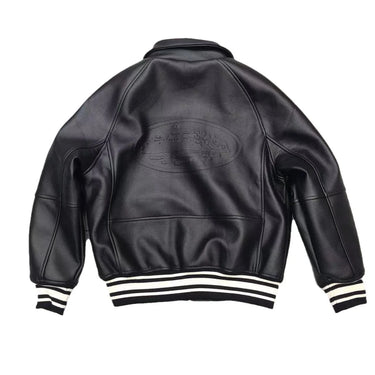 High Quality PU Leather Loose Jacket Fashion 3D Embroidery Warm Winter Motorcycle Jacket