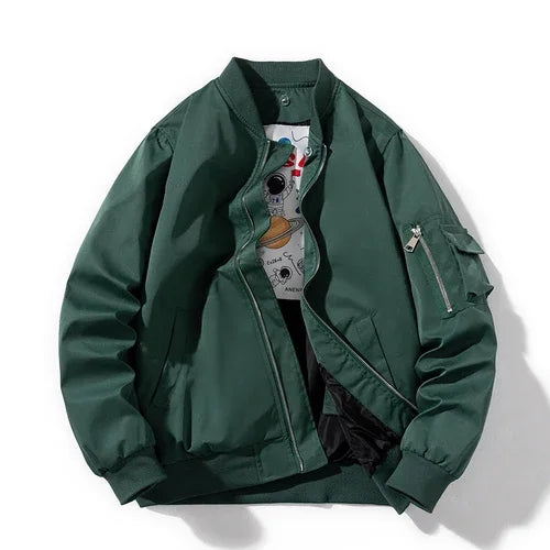 Men Women Bomber Jacket Fashion Autumn Winter Pilot Jacket Solid Vintage Baseball Coat Hooded Couple Windbreaker Pocket Pink