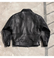 Mauroicardi Spring Autumn Cool Handsome Short Hard Black Pu Leather Motorcycle Jacket Men Long Sleeve Luxury Designer Clothes