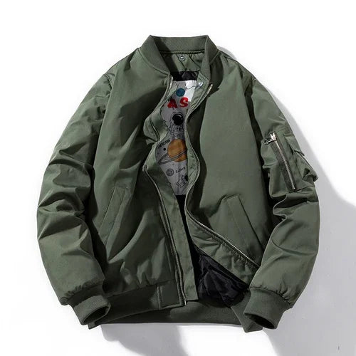 Men Women Bomber Jacket Fashion Autumn Winter Pilot Jacket Solid Vintage Baseball Coat Hooded Couple Windbreaker Pocket Pink