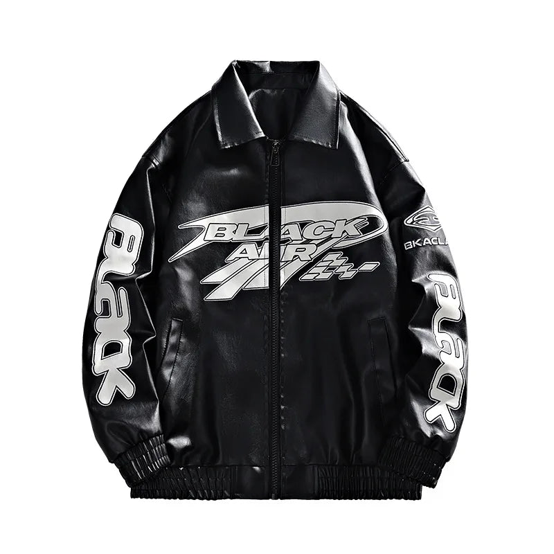 Summer Men's Leather Jacket Coat New Trend Brand Motorcycle Suit High-Quality PU Coat Asian Sizes